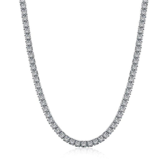 Cubic Zirconia Tennis Chain Necklace-5mm