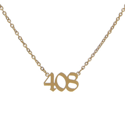 Custom Area Code Number Necklace