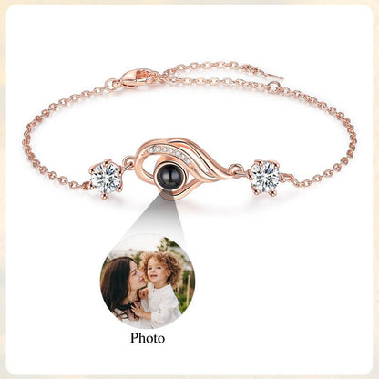 Bracelet with Photo Inside - Personalised Bracelet with Picture Inside Rose Gold