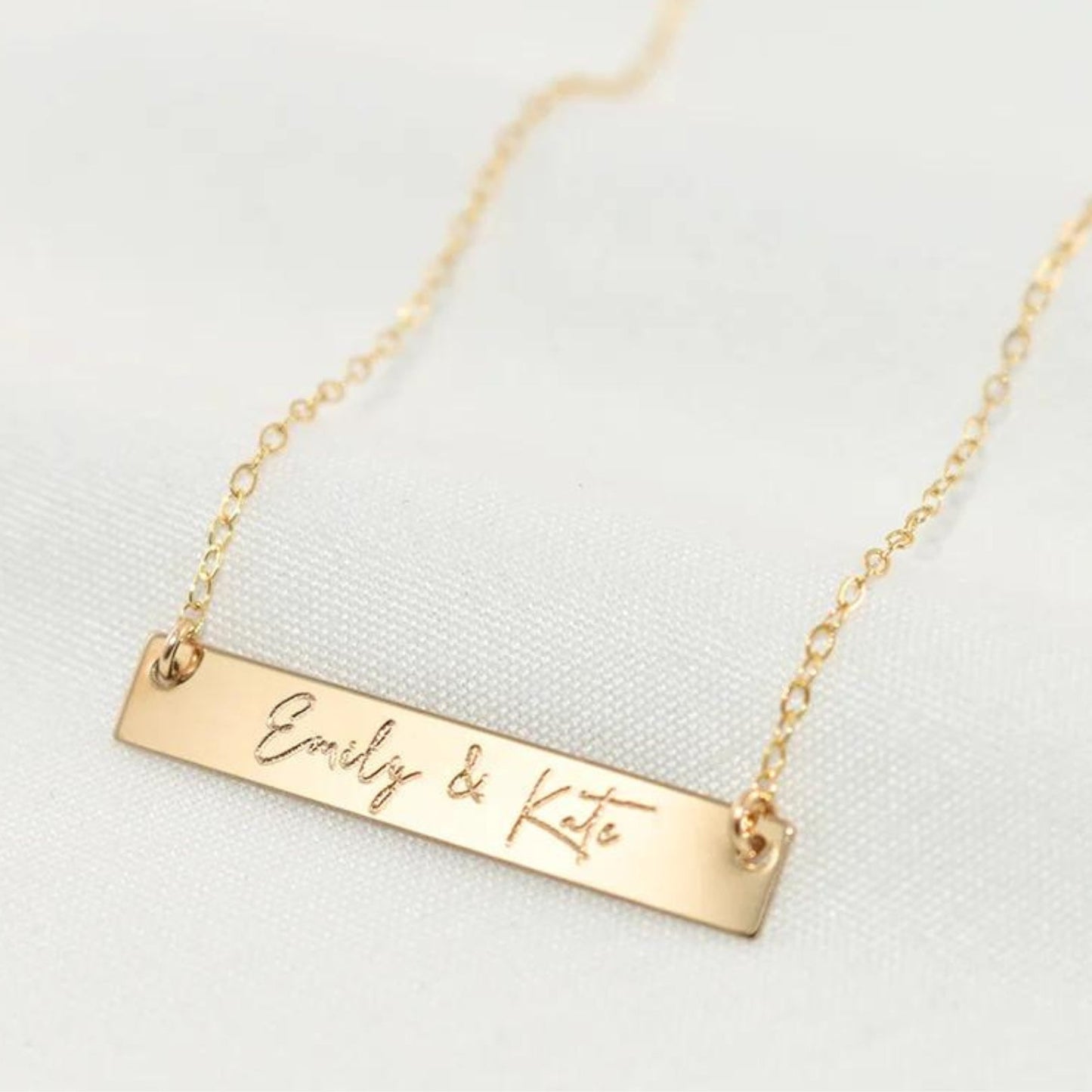 Custom Engraved Handwriting Necklace