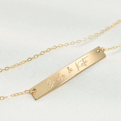 Custom Engraved Handwriting Necklace