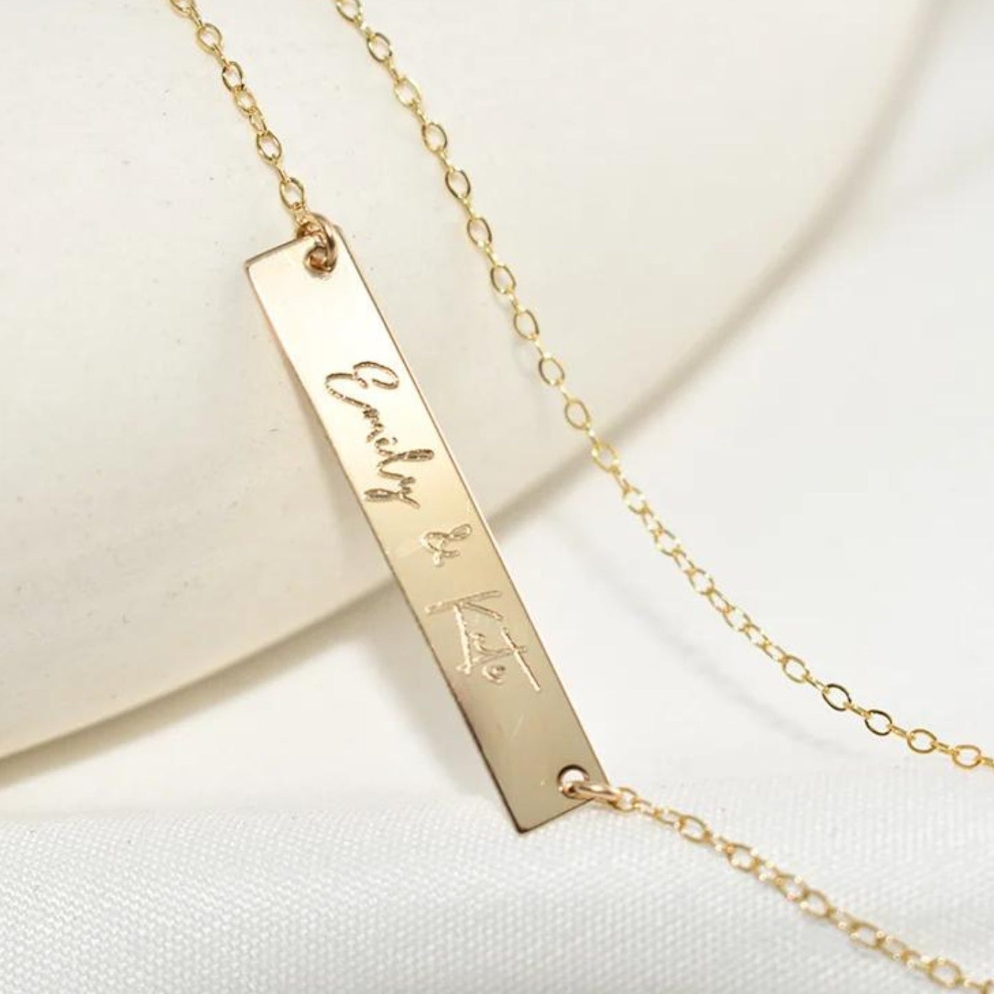 Custom Engraved Handwriting Necklace