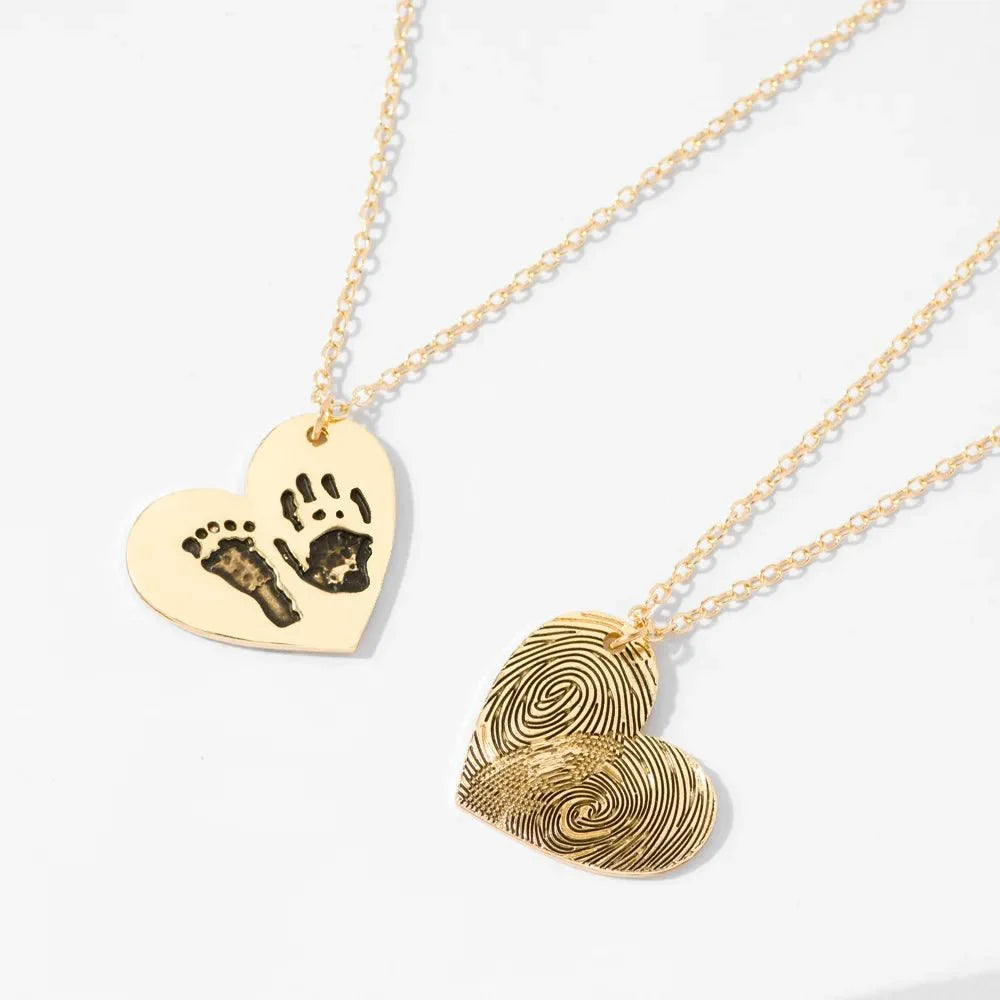 Custom Fingerprint Necklace with Engraved Name