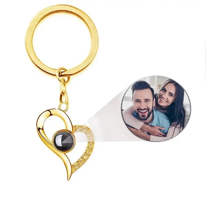 Custom Heart Drop Projection Photo Necklace | Upload Your Hidden Photo