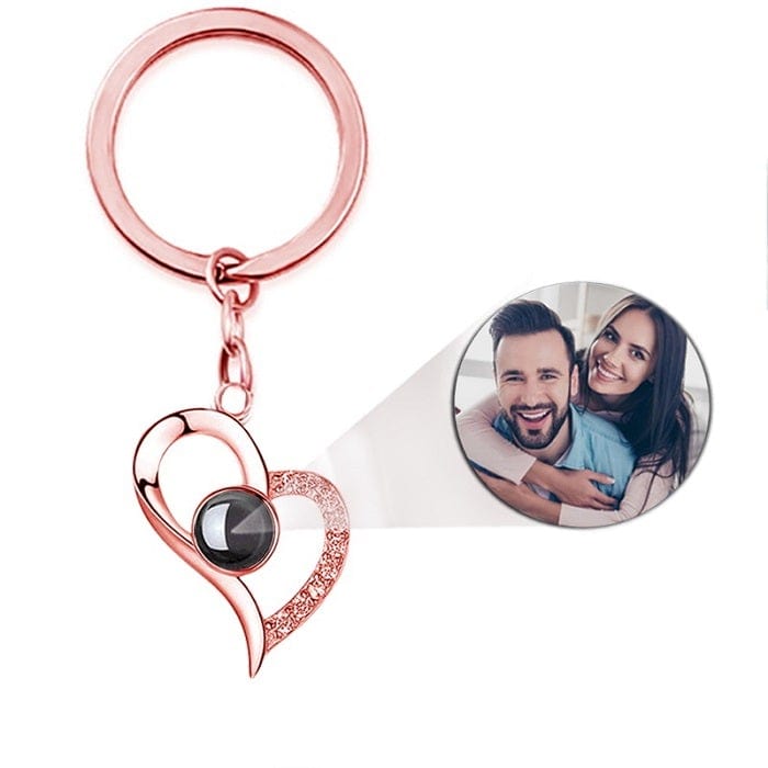 Custom Heart Drop Projection Photo Necklace | Upload Your Hidden Photo