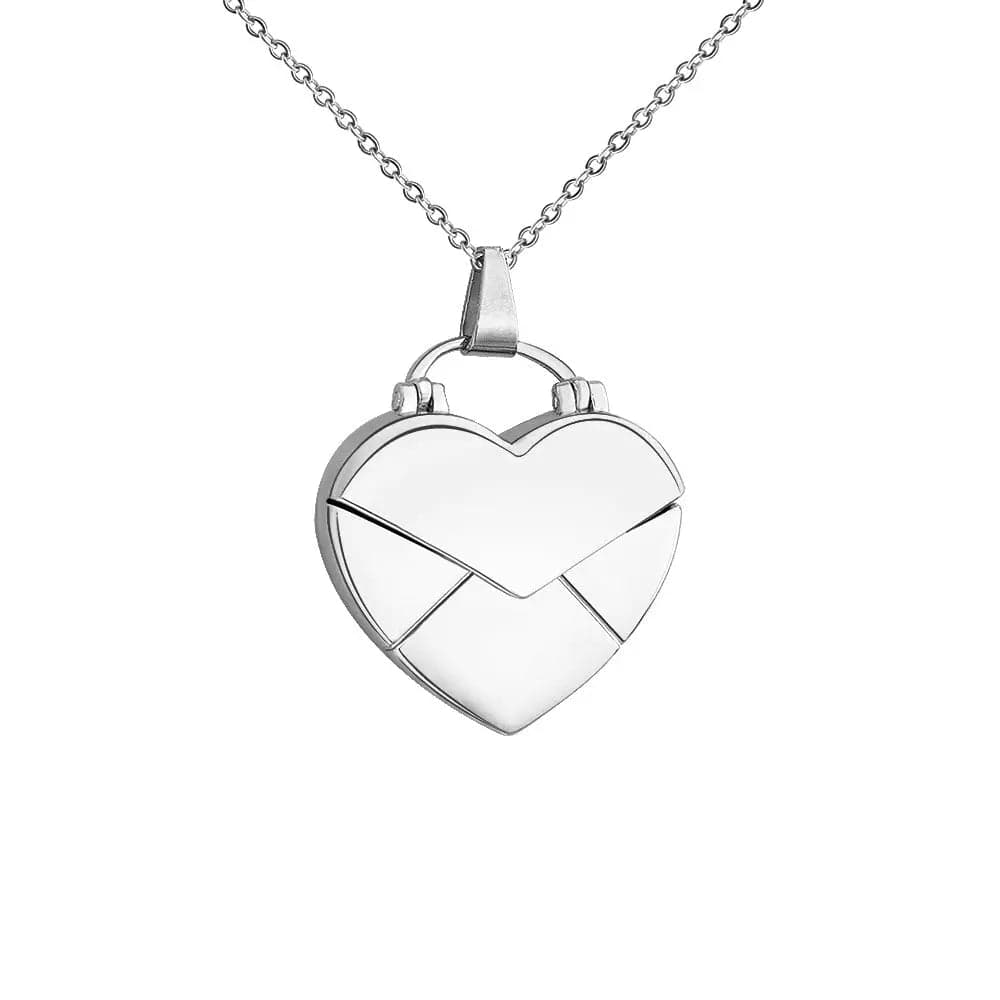 Custom Heart Pendant Hidden Photo Necklace