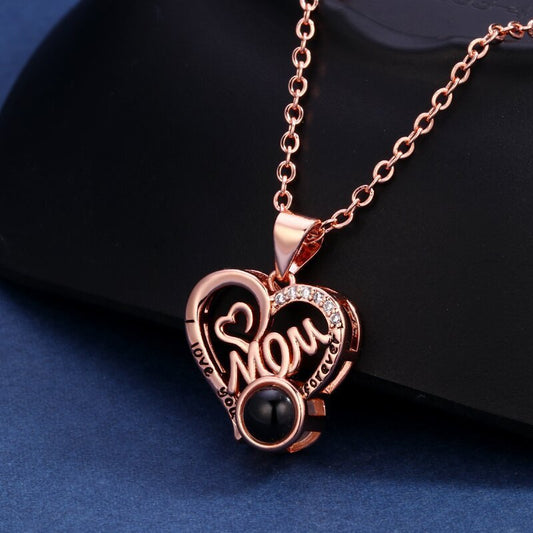 Custom Heartfelt Mom Hidden Photo Necklace