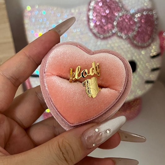 Custom My Melody Name ring