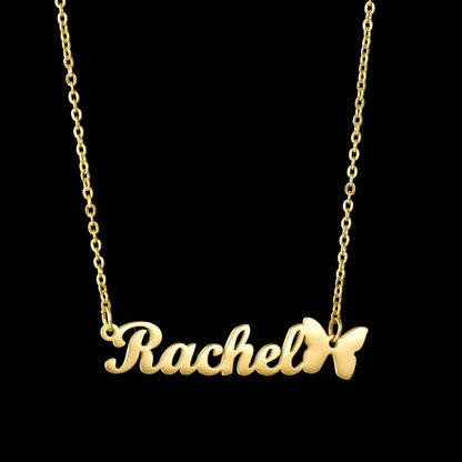 Custom Name and Butterly Necklace