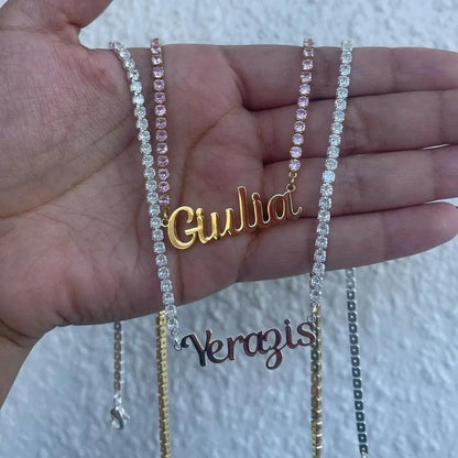 Custom Name Tennis Necklace