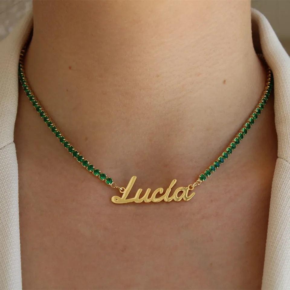 Custom Name Tennis Necklace