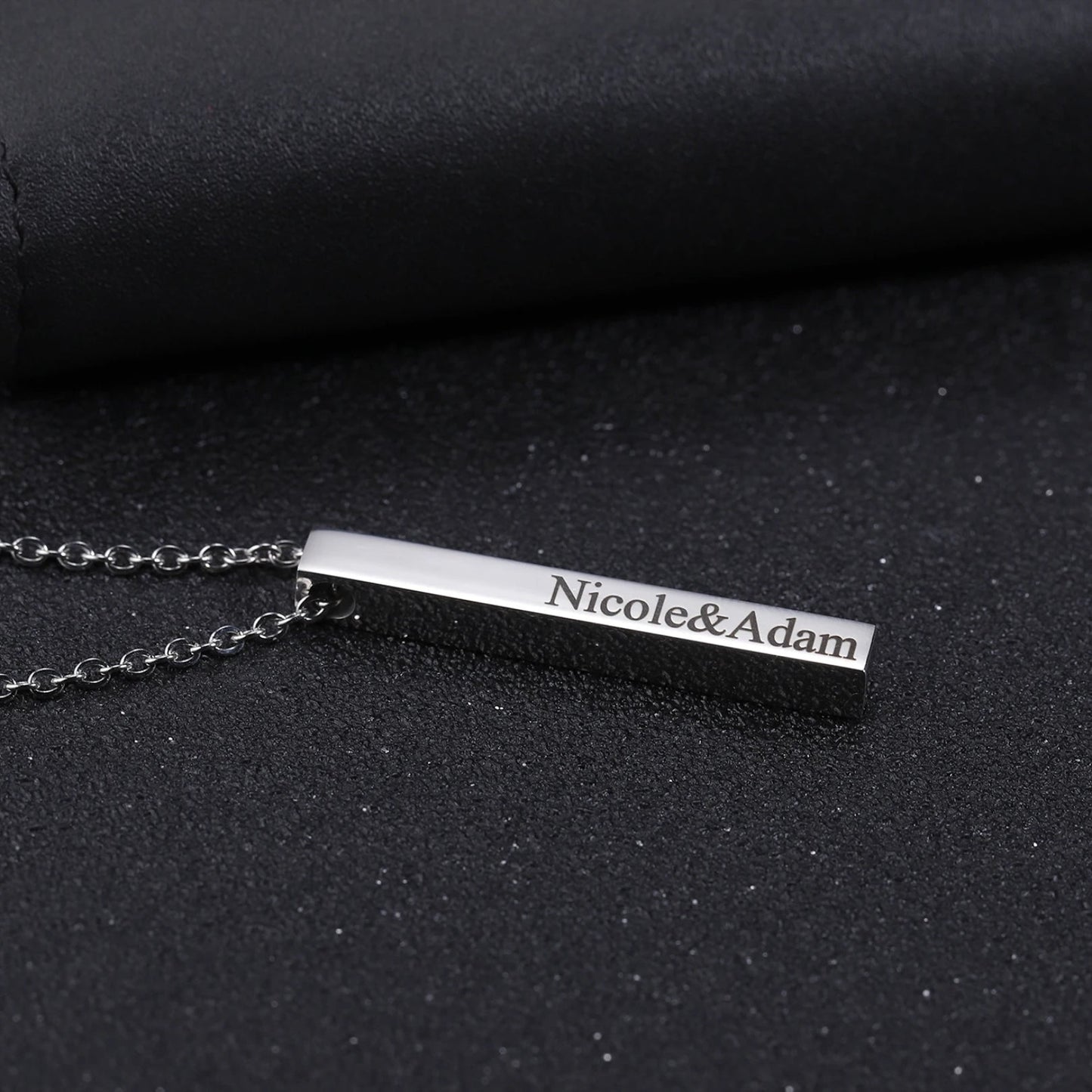 Custom Name Vertical Bar Necklace