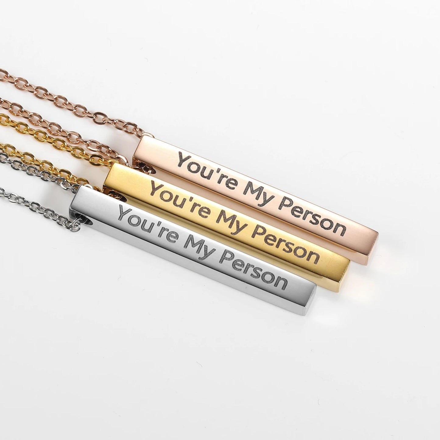 Custom Name Vertical Bar Necklace