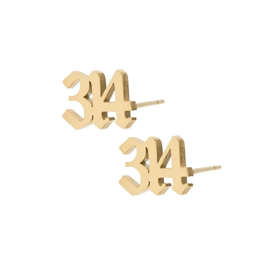 Custom Number Stud Earrings