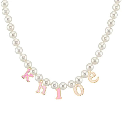 Custom Pearl Name Necklace