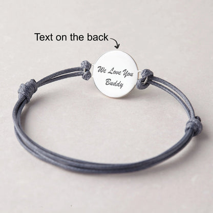 Custom Pet Name and Birthdate Adjustable Leather Bracelets