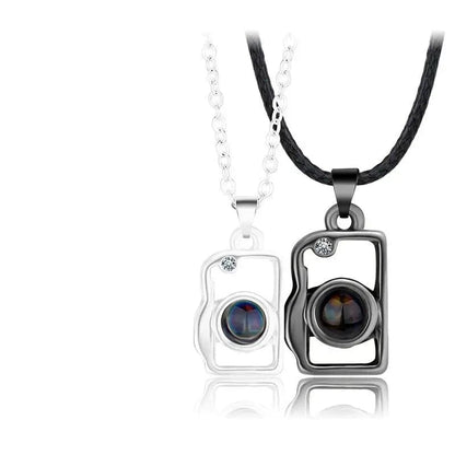 Custom Photo Projection 2 pcs Magnetic Camera Necklace