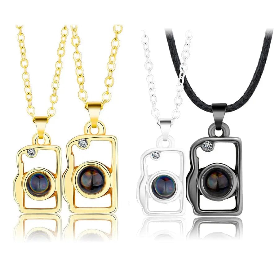 Custom Photo Projection 2 pcs Magnetic Camera Necklace