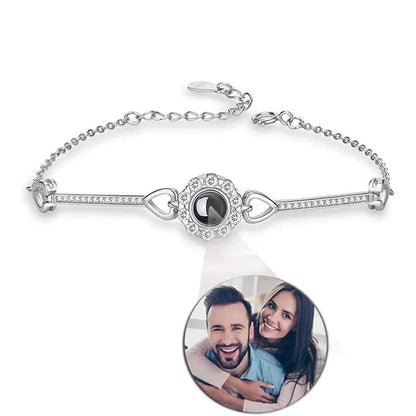 Custom Photo Projection Classic Flower Bracelet