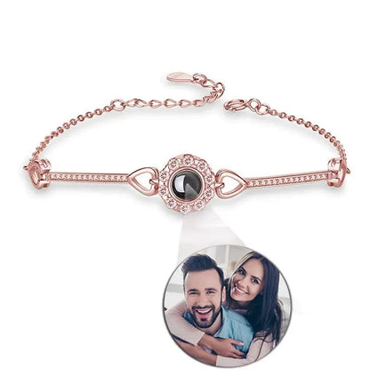 Custom Photo Projection Classic Flower Bracelet