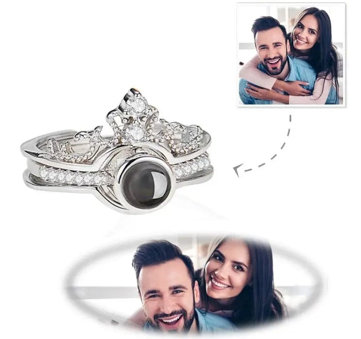 Custom Photo Projection Crown Ring