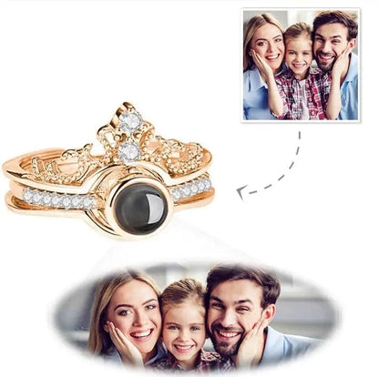 Custom Photo Projection Crown Ring