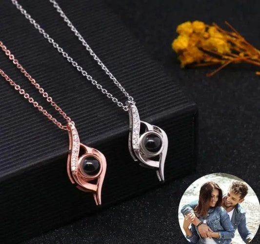 Custom Photo Projection Eye Necklace