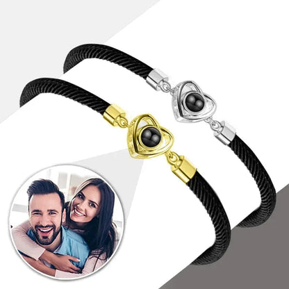 Custom Photo Projection Heart Bracelet