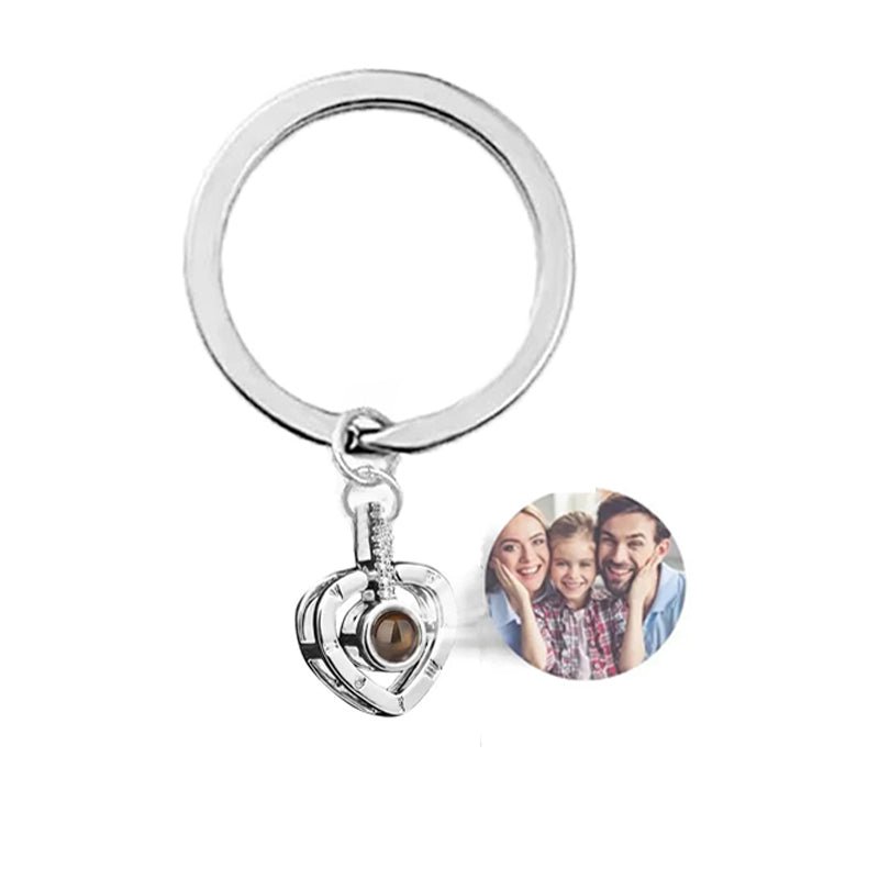 Custom Photo Projection Keychain | Personalised Photo Keychain