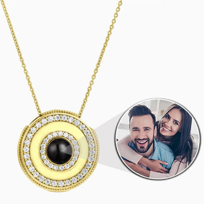 Custom Photo Projection Medallion Pendant Necklace