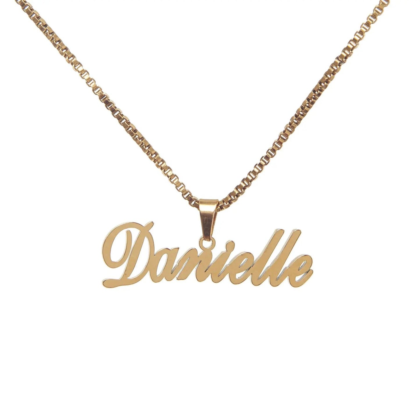 Custom Script Name Necklace Box Chain