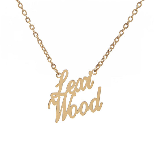 Custom Script Two Name Necklace