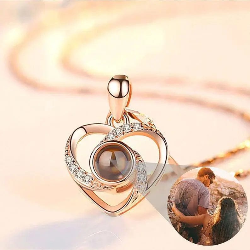 Custom Viking Heart Hidden Photo Necklace