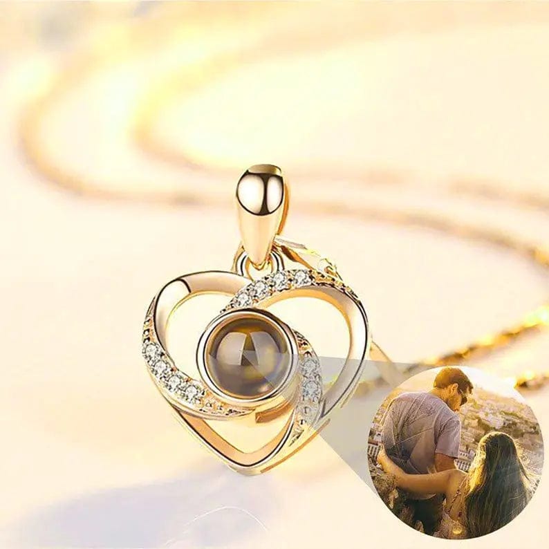 Custom Viking Heart Hidden Photo Necklace