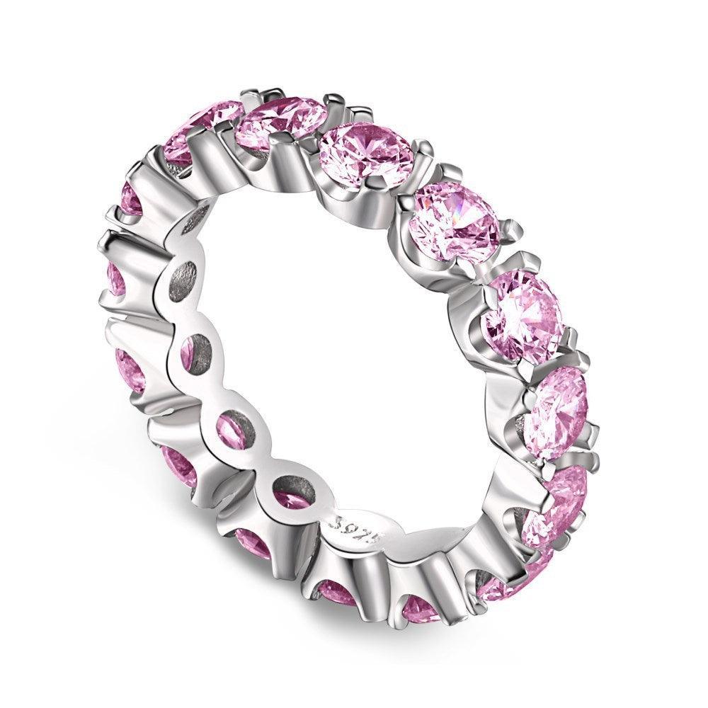 CZ Statement Eternity Ring In Sterling Silver