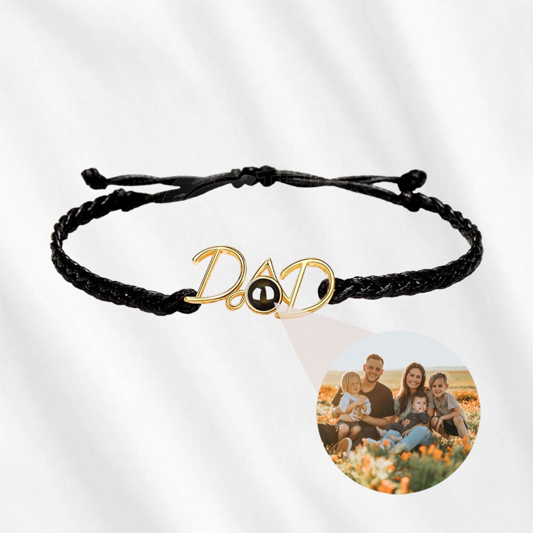 Dad Projection Bracelet with Picture Inside for Father