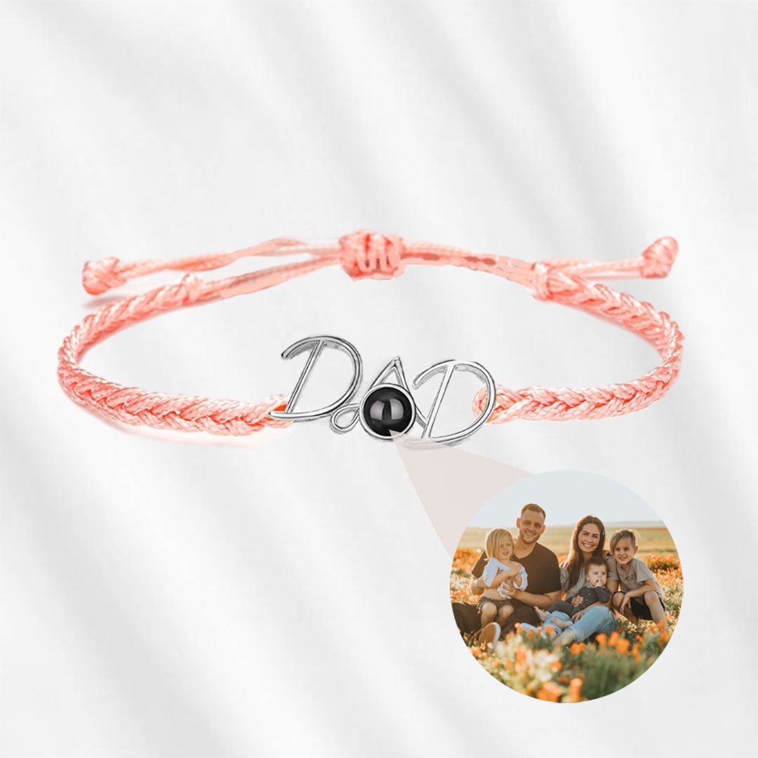 Dad Projection Bracelet with Picture Inside for Father