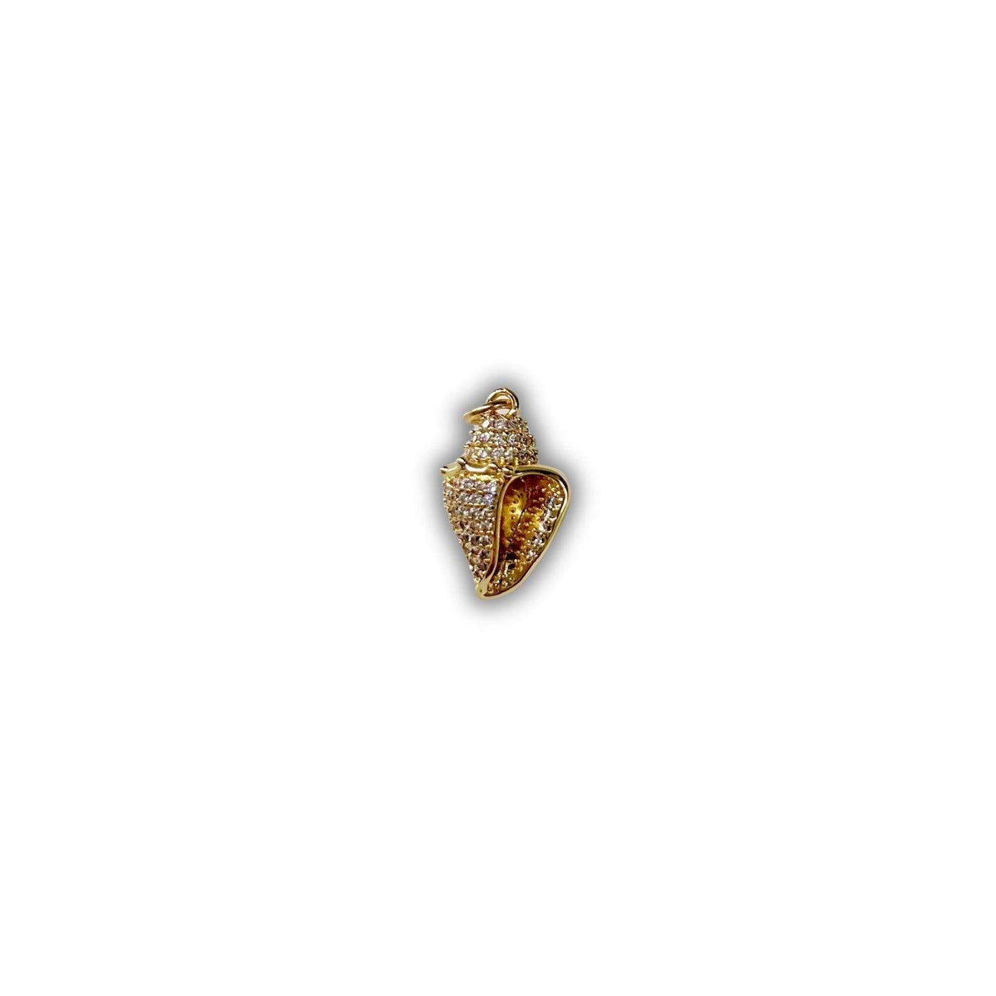 Diamond  Spiral Shell Charm