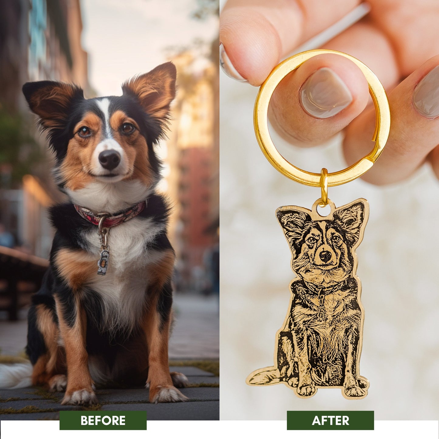 Dog Photo Keychain