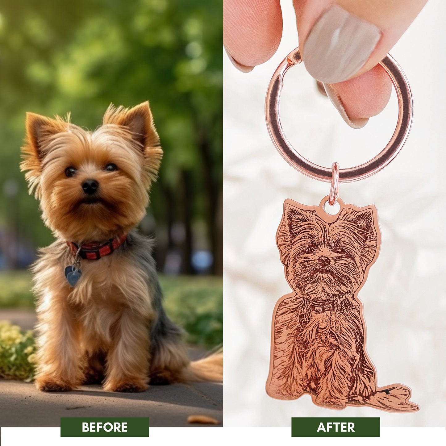 Dog Photo Keychain