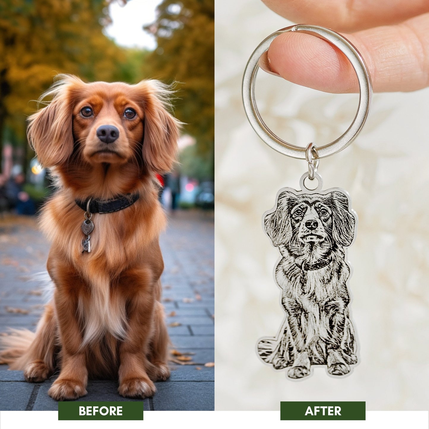 Dog Photo Keychain