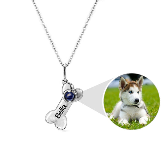 Dog Bone Projection Necklace