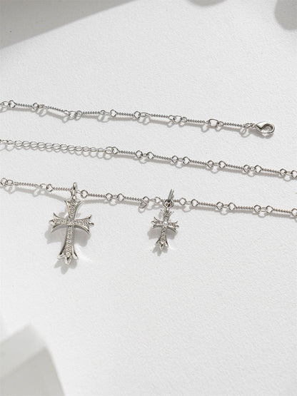 Double Cross Necklace