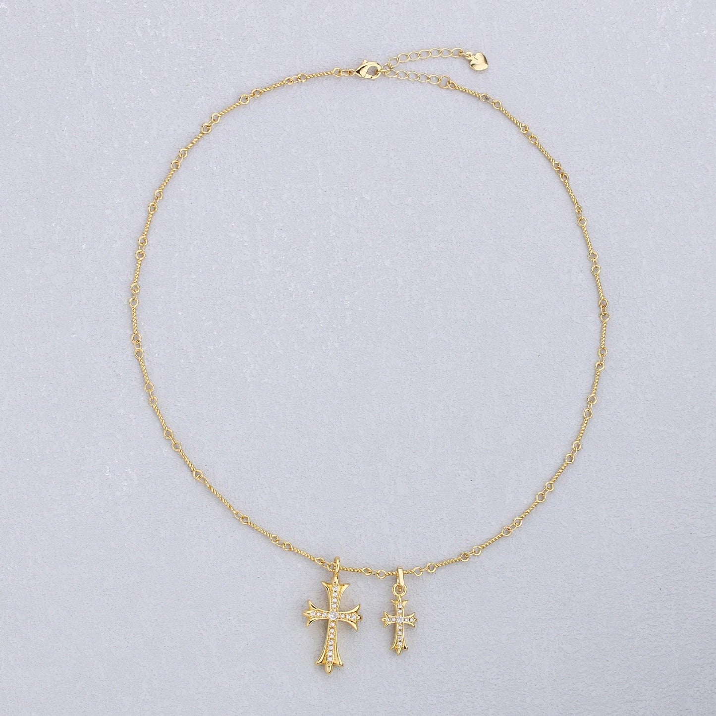 Double Cross Necklace