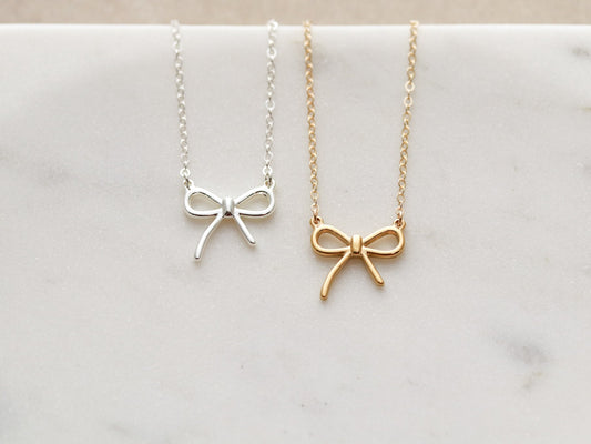 Dainty Bow Necklace