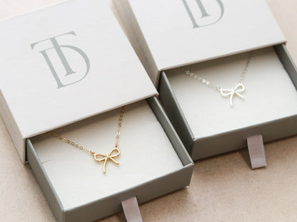 Dainty Bow Necklace