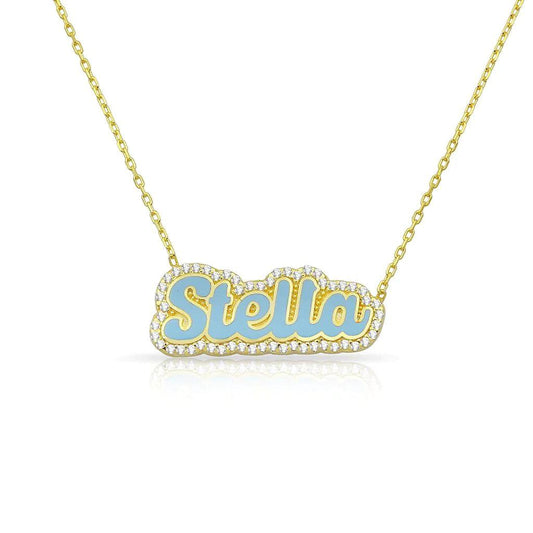 Enamel Bubble Name Necklace