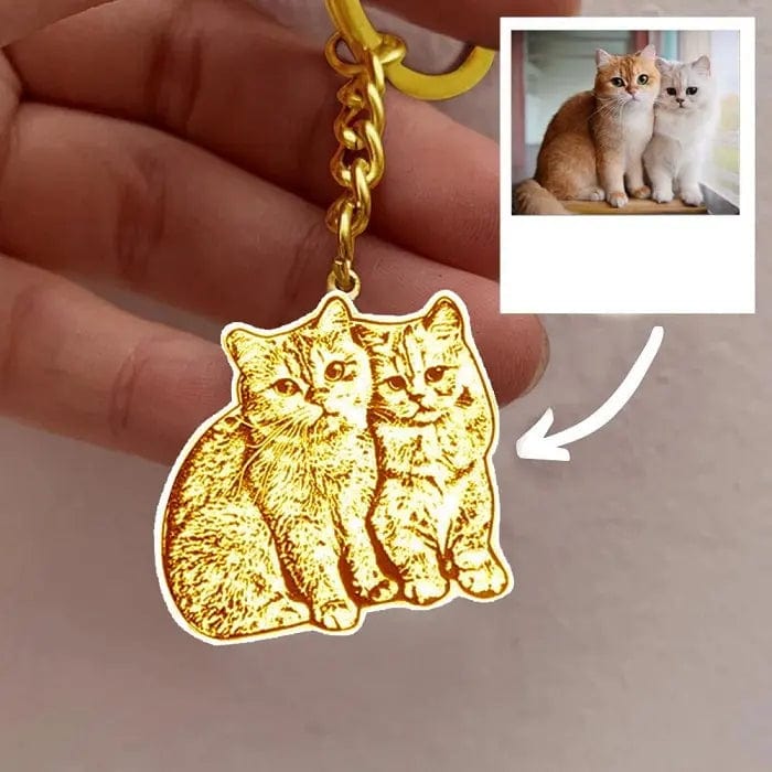 Engraved Necklace & Keyring - Add Your Photo