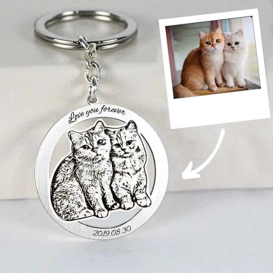 Engraved Necklace & Keyring - Add Your Photo