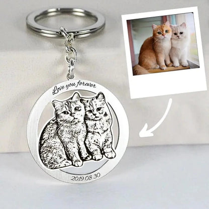 Engraved Necklace & Keyring - Add Your Photo